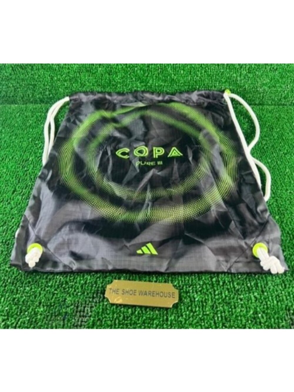 Adidas Copa Pure 3 Elite Cleat Bag Black Drawstring Bag Gym Storage NEW